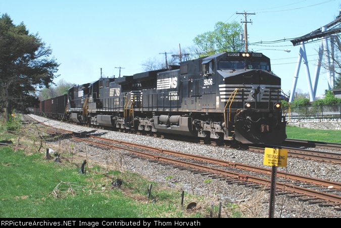 NS train symbol 862,unit coal train, heads east past Hershey park.